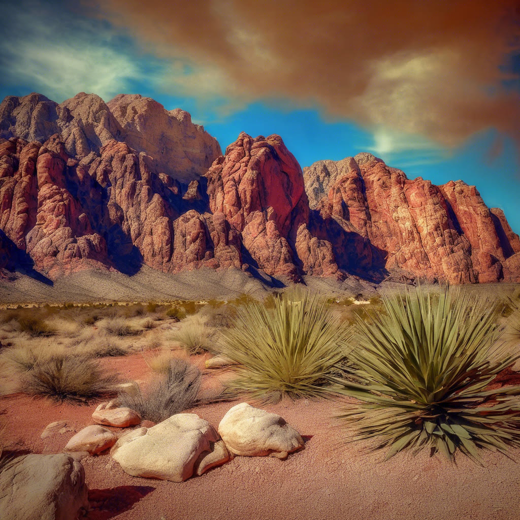 Red Rock Canyon, Las Vegas, under a dramatic sky